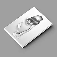 Torn Paper Eye Wall Art – Realistic Black White Modern Abstract Portrait Decor master
