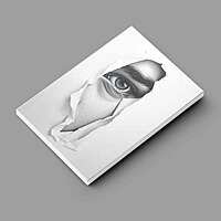 Torn Paper Eye Wall Art – Realistic Black White Modern Abstract Portrait Decor master