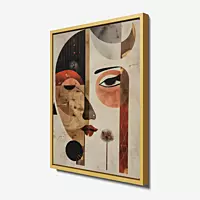 Abstract Face Wall Art – Modern Geometric Boho Decor