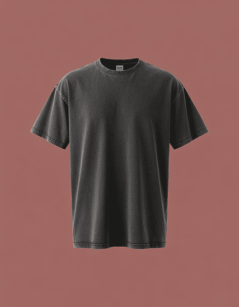 Winter is Coming Black Acid Washed Oversized Tee