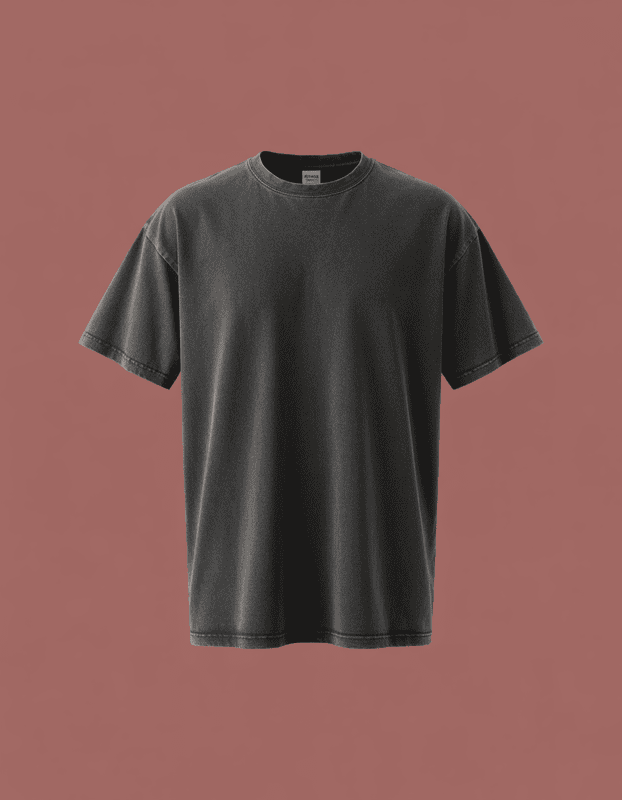 Winter is Coming Black Acid Washed Oversized Tee