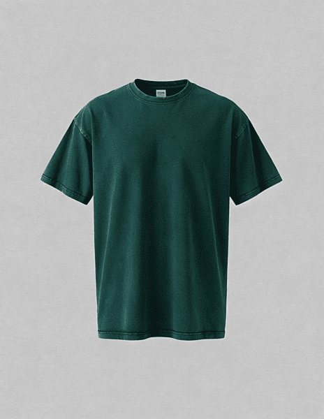Green Oversized Acid Washed Tee