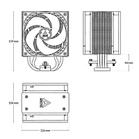 Arctic Freezer 36 CO CPU Air Cooler – Dual P12 PWM PST CO Fans | 4 Heat Pipes | LGA1851 & AM5