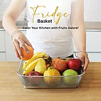Onions Stainless Steel Mesh Storage Basket for Refrigerator| Rectangular Fridge Basket