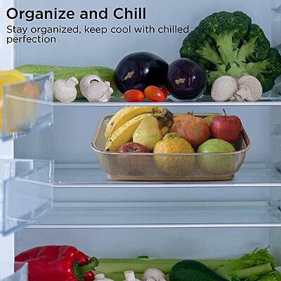 Onions Stainless Steel Mesh Storage Basket for Refrigerator| Rectangular Fridge Basket