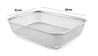 Onions Stainless Steel Mesh Storage Basket for Refrigerator| Rectangular Fridge Basket