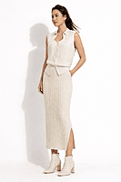 Cable Knit Midi Skirt