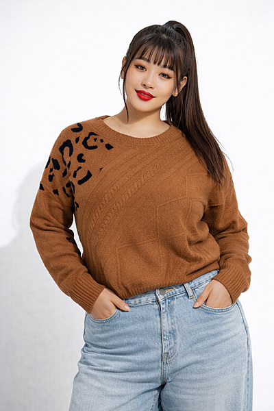 Brown Cable Knit Sleeveless Vest