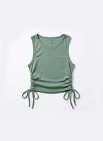 Sage Ruched Side-Tie Tank