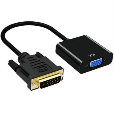 DVI To VGA Adapter VGA Converter Cable, For Computer (Black) DVI To VGA Adapter VGA Converter Cable, For Computer (Black)
