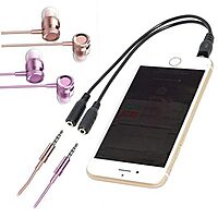 3.5mm Aux Jack 1 Male to 2 Female Stereo Headphone Earphone Jack Y Splitter Audio Jack Adapter Cable. 3.5mm Aux Jack 1 Male to 2 Female Stereo Headphone Earphone Jack Y Splitter Audio Jack Adapter Cable.