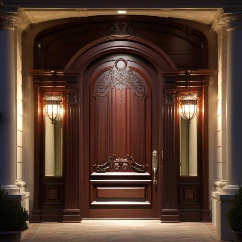 Grand 3D HDHMR Door with Deco Paint in Rich Mahogany