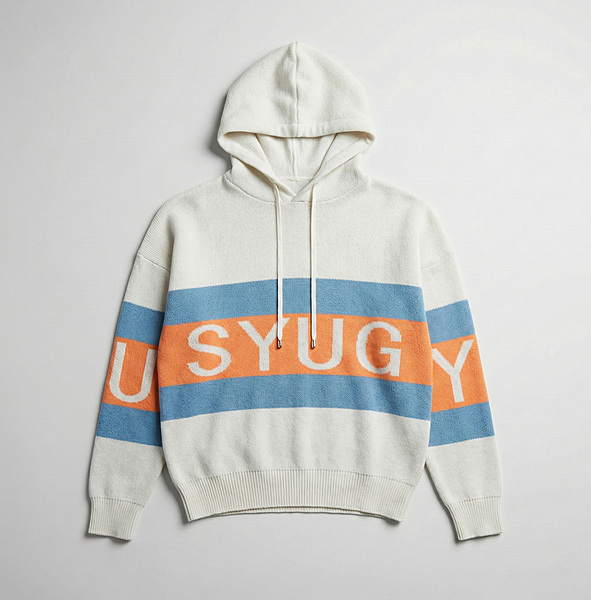 Striped Knit Hoodie