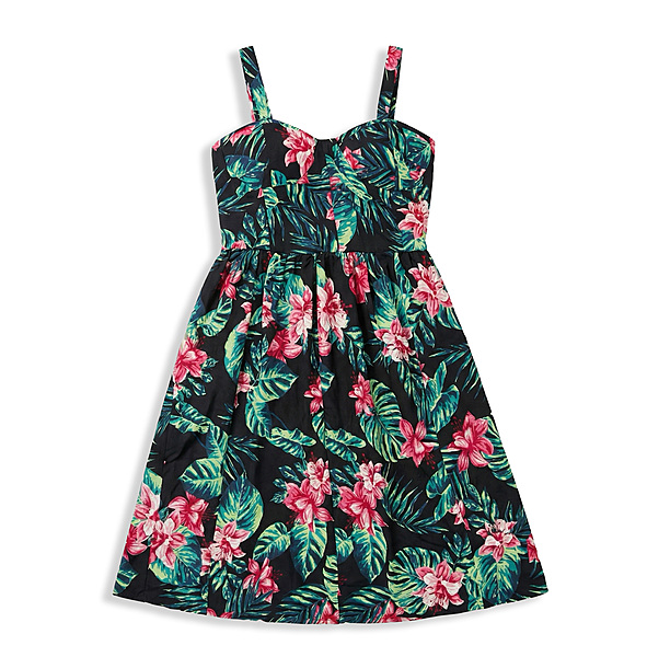 Tropic Noir Floral Dress