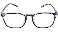 Soigné Unisex Square Large Spectacle Frame. Transparent& Black