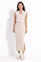 Cable Knit Midi Skirt