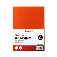 Pack of 8 A4 Plain Peach Dyslexia Overlay Reading Sheets â€“ PET Material, Rounded Corners