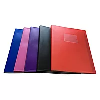 A4 Pink Flexible Cover 20 Pocket Display Book