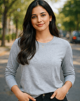 Unisex Grey Full Sleeve Tee