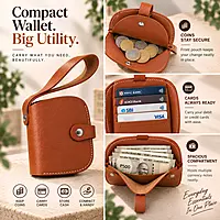 The Nomad Tan Leather Wristlet Wallet