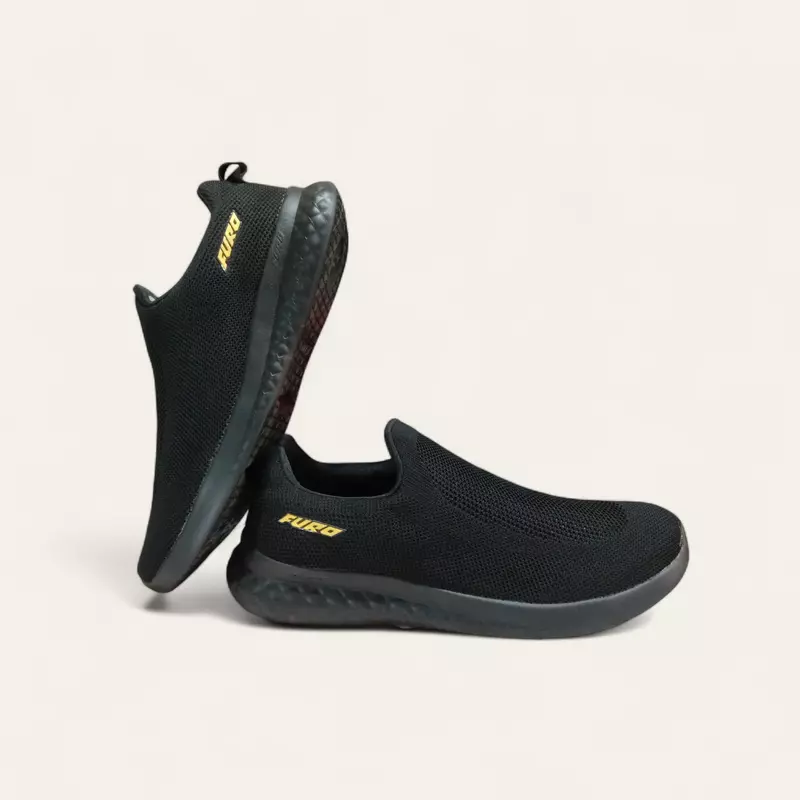 Furo Care W3071 Black - Men's Plus Size Laceless Shoes