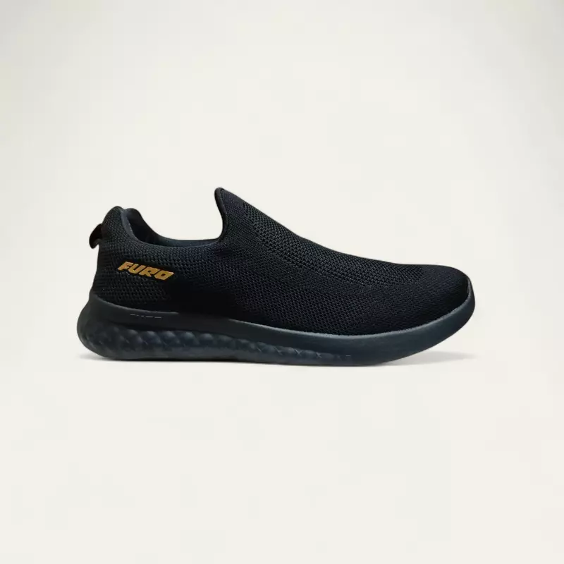 Furo Care W3071 Black - Men's Plus Size Laceless Shoes