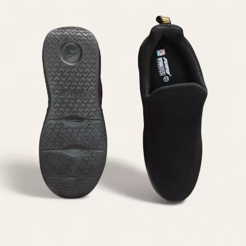 Furo Care W3071 Black - Men's Plus Size Laceless Shoes