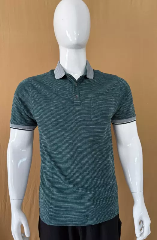Men Dark Teal Green Poloshirt
