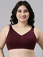 Enamor Hidden X-Frame and Smoothening Full Support Everyday Bra - Jiggle control, Non Padded, Wirefree, Full Coverage - FB12