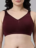 Enamor Hidden X-Frame and Smoothening Full Support Everyday Bra - Jiggle control, Non Padded, Wirefree, Full Coverage - FB12