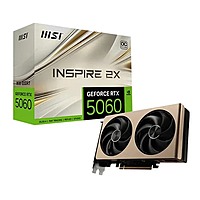 MSI RTX 5060 Inspire 2X OC 8GB GDDR7 Graphics Card – Dual-Fan | 4K Support | PCIe 5.0