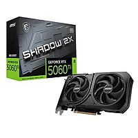 MSI RTX 5060 Ti Shadow 2X OC Plus 8GB GDDR7 Graphics Card – Dual-Fan | 4K Support