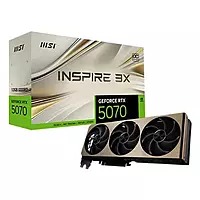 MSI RTX 5070 Inspire 3X OC 12GB GDDR7 Graphics Card – Triple Fan | 4K Support