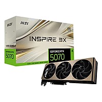 MSI RTX 5070 Inspire 3X OC 12GB GDDR7 Graphics Card – Triple Fan | 4K Support