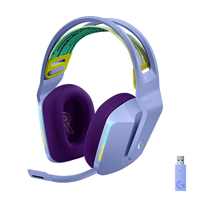 Logitech Lightspeed Wireless Gaming Over-Ear Headphones G 733 ( Lilac )