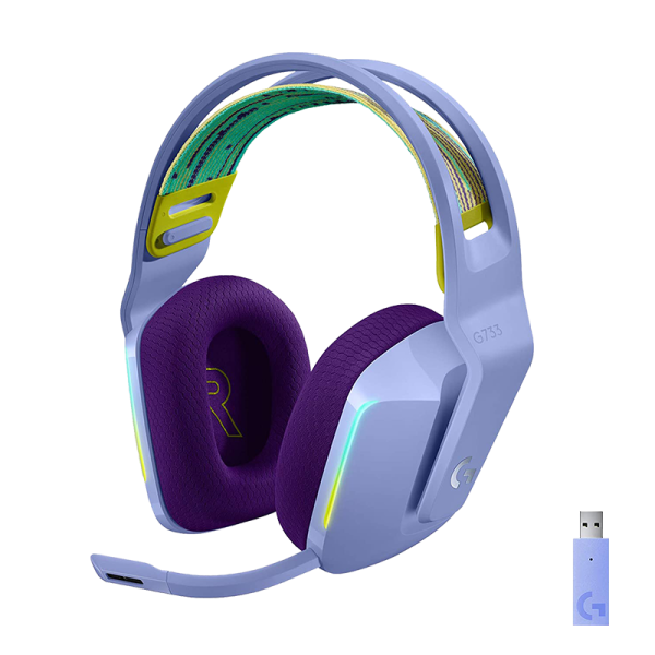 Logitech Lightspeed Wireless Gaming Over-Ear Headphones G 733 ( Lilac )