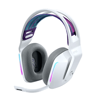 Logitech Lightspeed Wireless Gaming Over-Ear Headphones G 733 ( White )