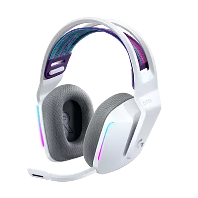 Logitech Lightspeed Wireless Gaming Over-Ear Headphones G 733 ( White )