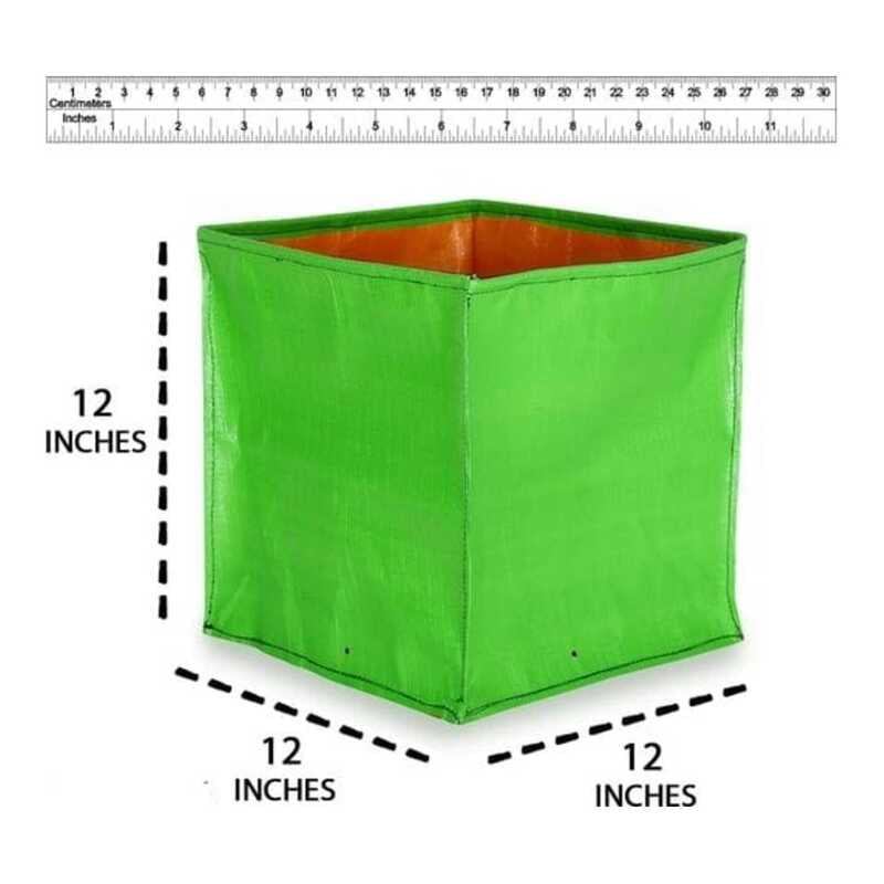 12X12X12 Inches - 250 GSM HDPE Square Grow Bag
