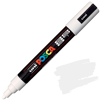 PC5M.1 MITSUBISHI UNI POSCA MARKER, 5M, WHITE PC5M.1 MITSUBISHI UNI POSCA MARKER, 5M, WHITE