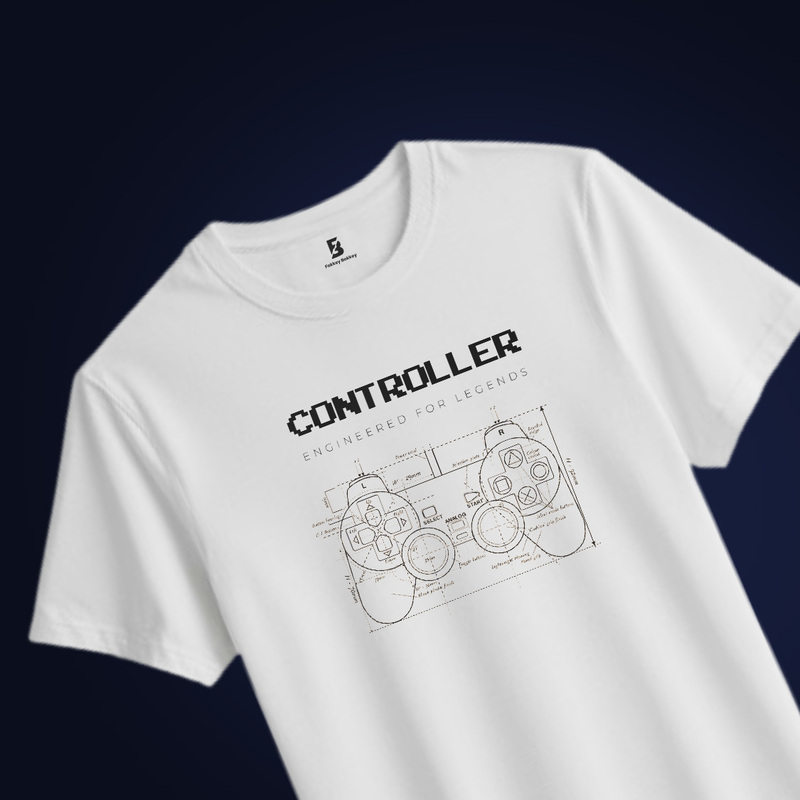 Gaming Controller Blueprint White