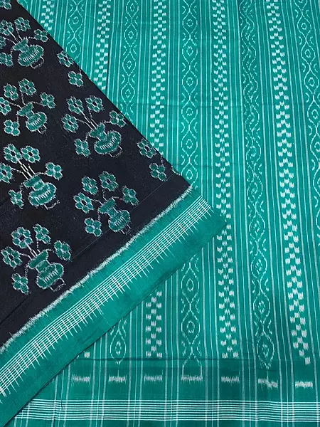 GAMLA BANDHA SAREE-BLACK