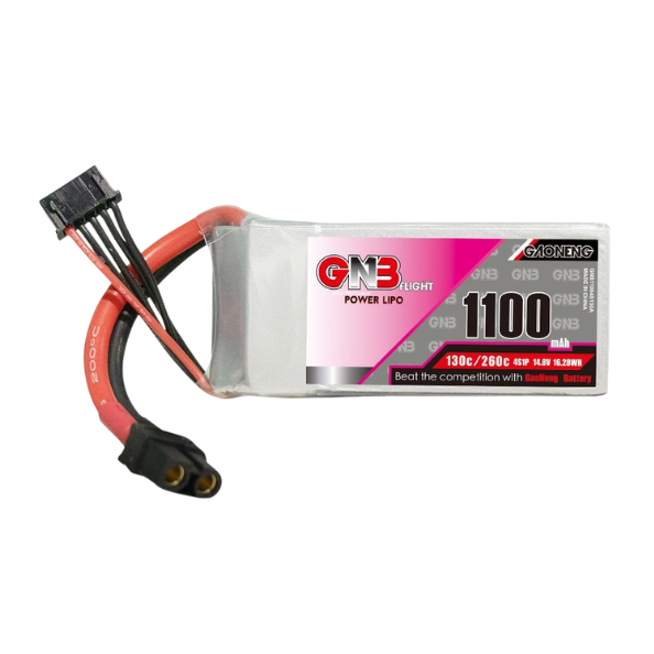 GAONENG GNB 4S 1100mAh 14.8V 130C LiPo Battery with XT60 Connector GAONENG GNB 4S 1100mAh 14.8V 130C LiPo Battery with XT60 Connector
