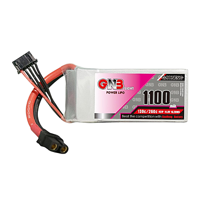GAONENG GNB 4S 1100mAh 14.8V 130C LiPo Battery with XT60 Connector