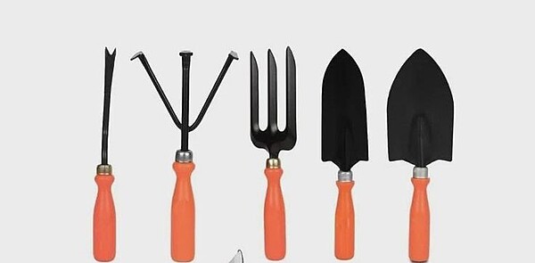 Garden Hand Tool Kit | 5 Pieces | Iron & Plastic Handle