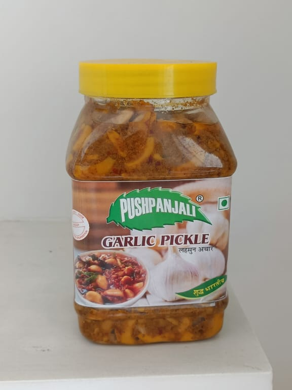 Pushpanjali Garlic Pickle 500g – Naturally Fermented & Aged | Organic, Preservative-Free