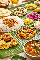 Garlic chilli pickle served with Onam Sadhya