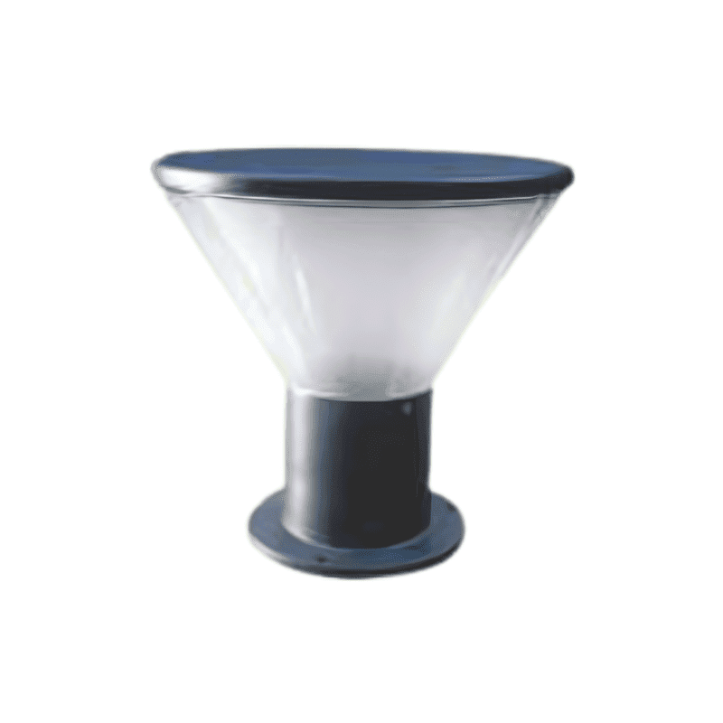 LED Gate Light Pioneer Glass Top (WW) Black Body