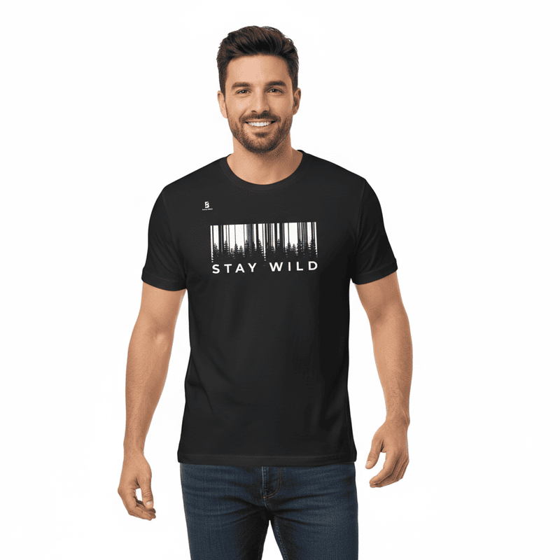 B&W SILHOUETTE STAY WILD BLACK