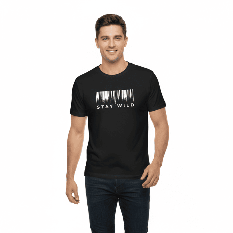 B&W SILHOUETTE STAY WILD BLACK